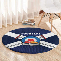Personalized Scotland Curling Round Carpet Go Scottish Flag Style - Wonder Print Shop