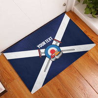 Personalized Scotland Curling Rubber Doormat Go Scottish Flag Style - Wonder Print Shop