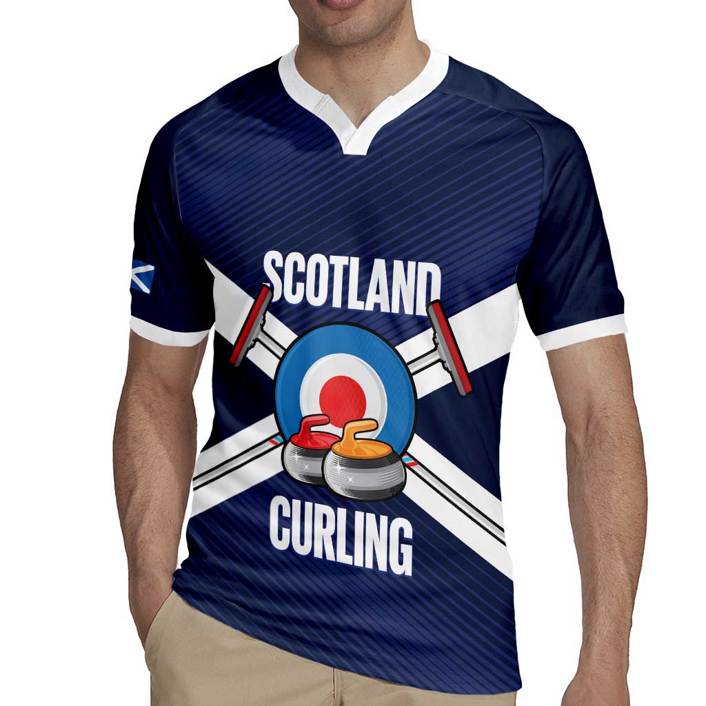 Personalized Scotland Curling Rugby Jersey Go Scottish Flag Style - Wonder Print Shop