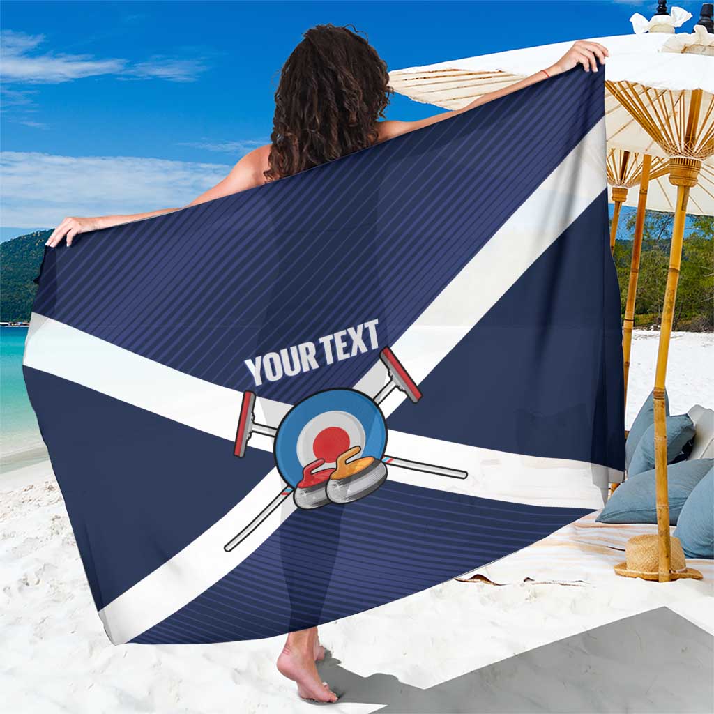 Personalized Scotland Curling Sarong Go Scottish Flag Style - Wonder Print Shop