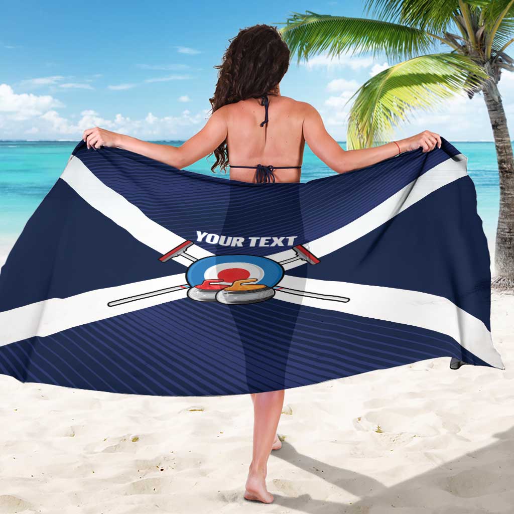 Personalized Scotland Curling Sarong Go Scottish Flag Style - Wonder Print Shop