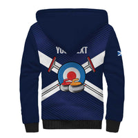 Personalized Scotland Curling Sherpa Hoodie Go Scottish Flag Style - Wonder Print Shop