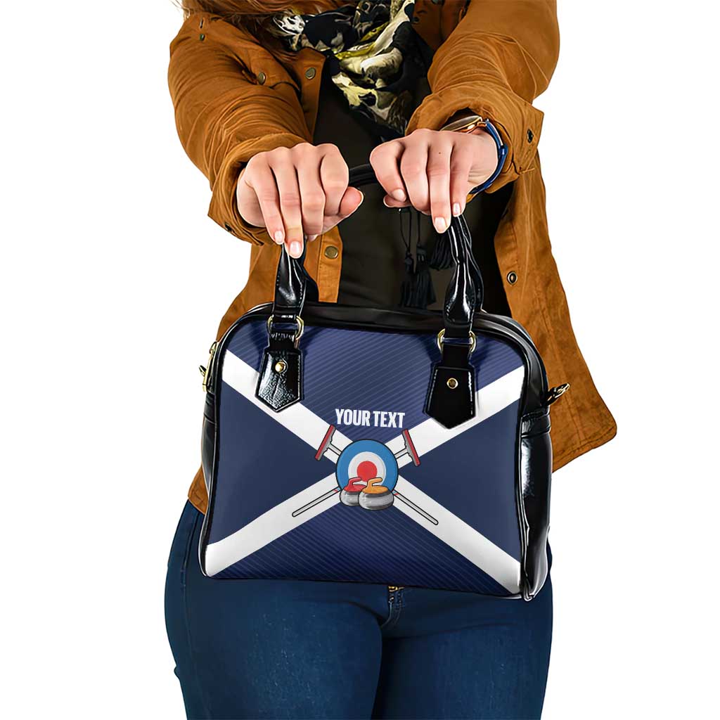 Personalized Scotland Curling Shoulder Handbag Go Scottish Flag Style - Wonder Print Shop