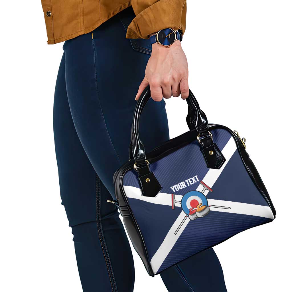 Personalized Scotland Curling Shoulder Handbag Go Scottish Flag Style - Wonder Print Shop