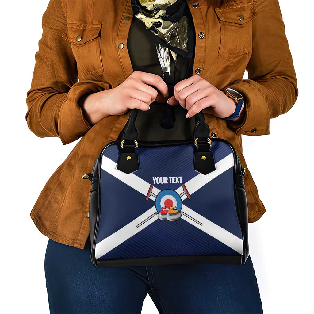 Personalized Scotland Curling Shoulder Handbag Go Scottish Flag Style - Wonder Print Shop