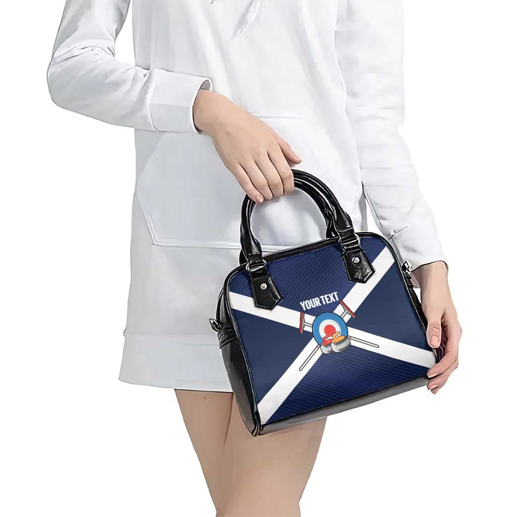 Personalized Scotland Curling Shoulder Handbag Go Scottish Flag Style - Wonder Print Shop