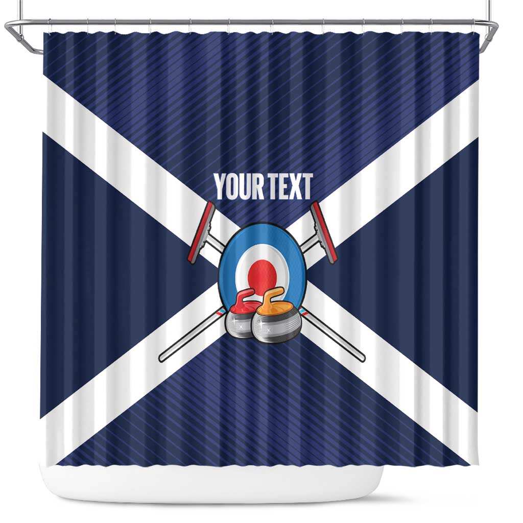 Personalized Scotland Curling Shower Curtain Go Scottish Flag Style - Wonder Print Shop