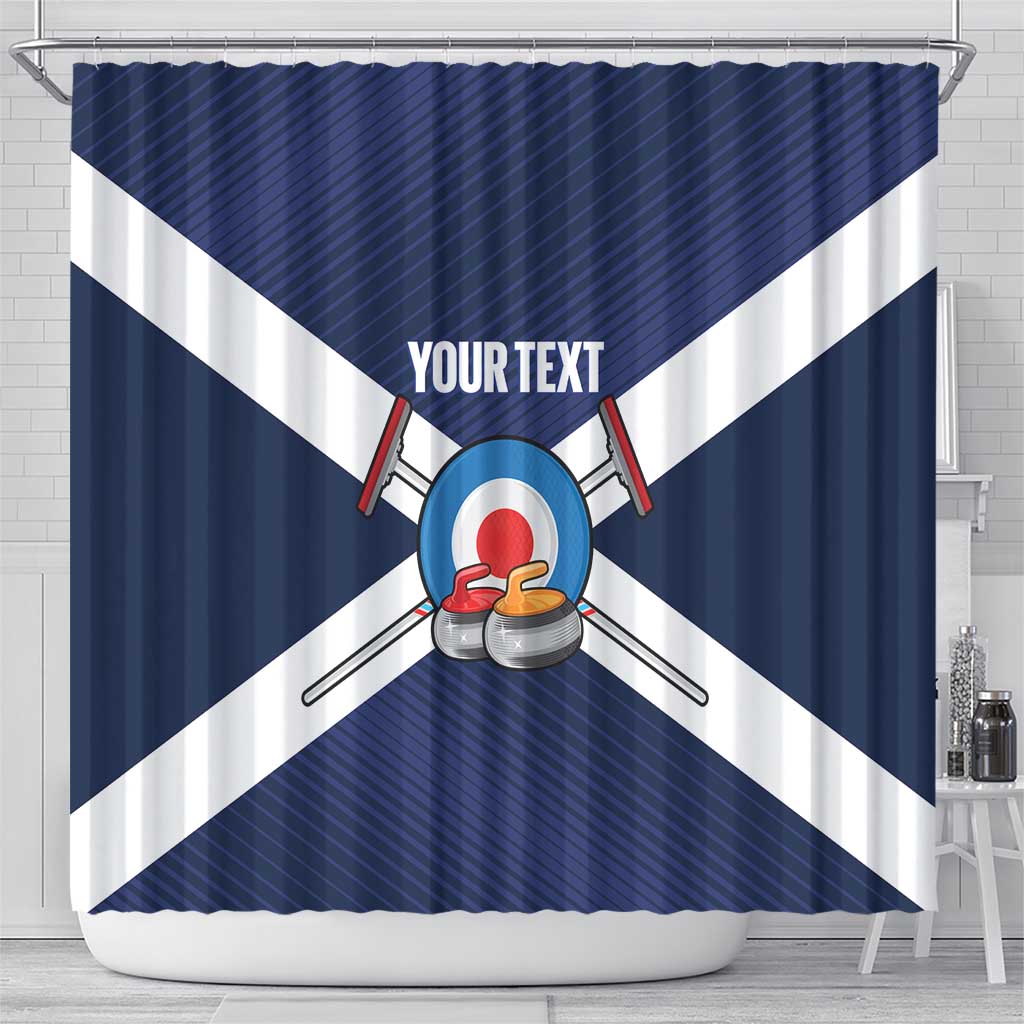 Personalized Scotland Curling Shower Curtain Go Scottish Flag Style - Wonder Print Shop