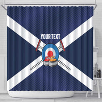 Personalized Scotland Curling Shower Curtain Go Scottish Flag Style - Wonder Print Shop