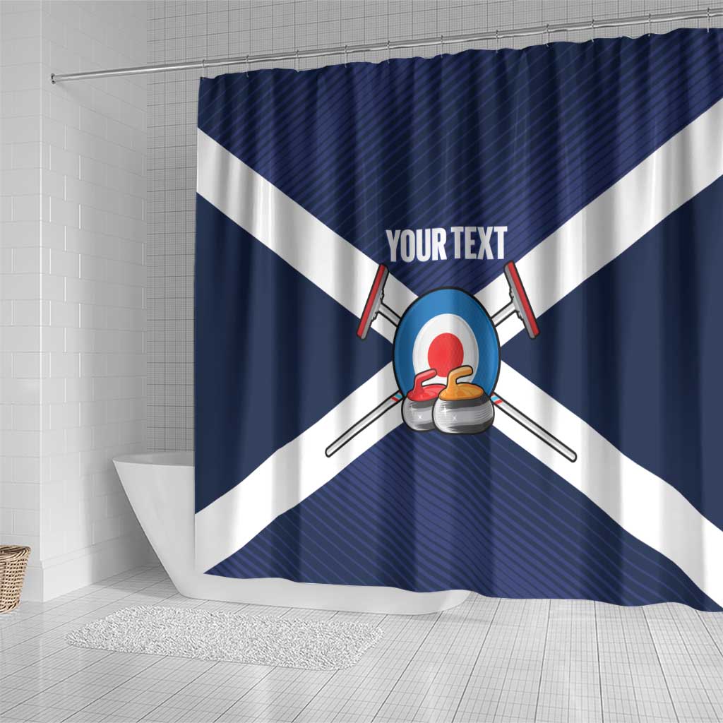 Personalized Scotland Curling Shower Curtain Go Scottish Flag Style - Wonder Print Shop