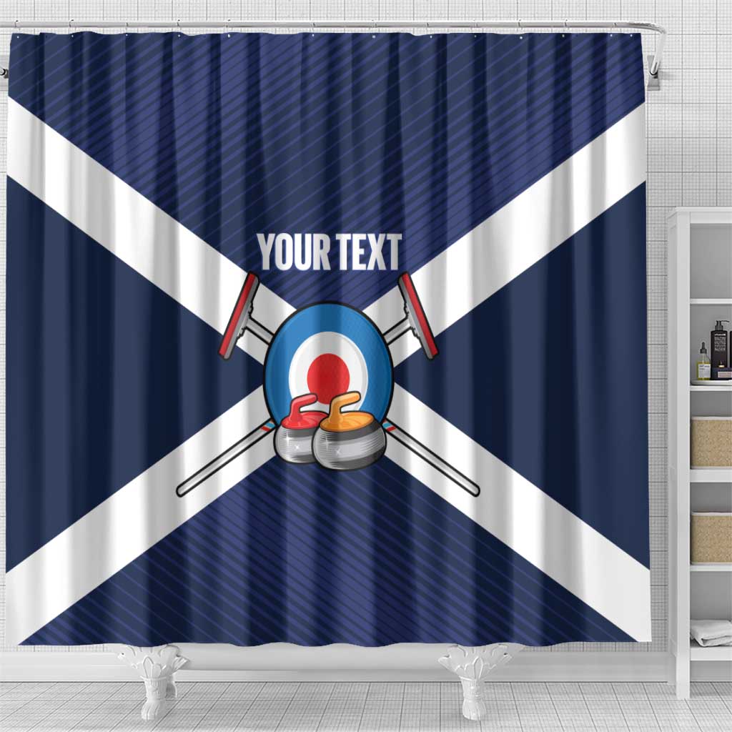 Personalized Scotland Curling Shower Curtain Go Scottish Flag Style - Wonder Print Shop