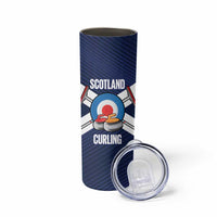 Personalized Scotland Curling Skinny Tumbler Go Scottish Flag Style - Wonder Print Shop