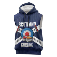 Personalized Scotland Curling Sleeveless Hoodie Go Scottish Flag Style - Wonder Print Shop