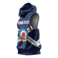 Personalized Scotland Curling Sleeveless Hoodie Go Scottish Flag Style - Wonder Print Shop