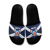 Personalized Scotland Curling Slide Sandals Go Scottish Flag Style - Wonder Print Shop