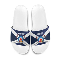 Personalized Scotland Curling Slide Sandals Go Scottish Flag Style - Wonder Print Shop