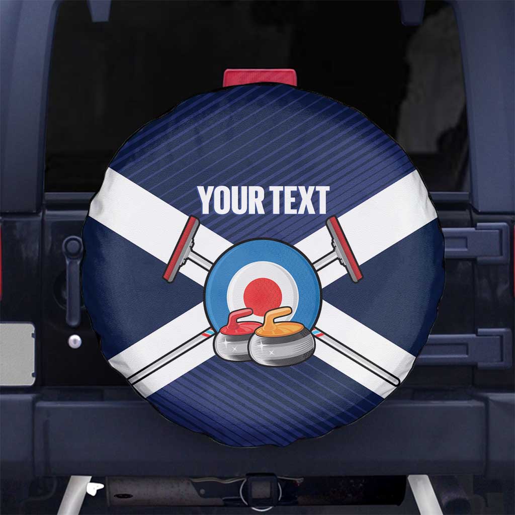 Personalized Scotland Curling Spare Tire Cover Go Scottish Flag Style - Wonder Print Shop
