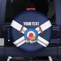 Personalized Scotland Curling Spare Tire Cover Go Scottish Flag Style - Wonder Print Shop