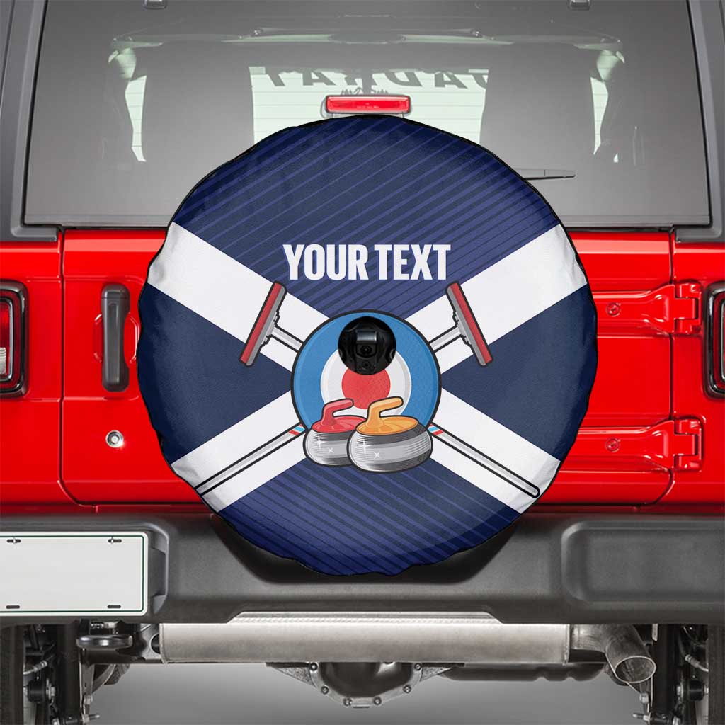 Personalized Scotland Curling Spare Tire Cover Go Scottish Flag Style - Wonder Print Shop