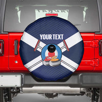 Personalized Scotland Curling Spare Tire Cover Go Scottish Flag Style - Wonder Print Shop