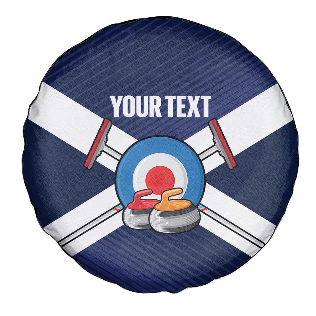Personalized Scotland Curling Spare Tire Cover Go Scottish Flag Style - Wonder Print Shop