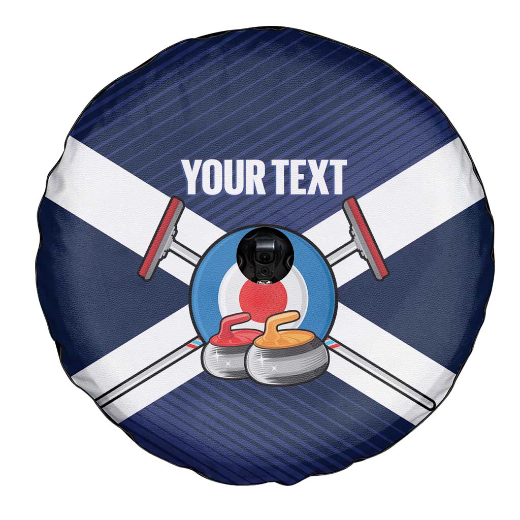 Personalized Scotland Curling Spare Tire Cover Go Scottish Flag Style - Wonder Print Shop