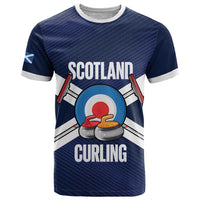 Personalized Scotland Curling T Shirt Go Scottish Flag Style - Wonder Print Shop