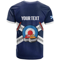 Personalized Scotland Curling T Shirt Go Scottish Flag Style - Wonder Print Shop