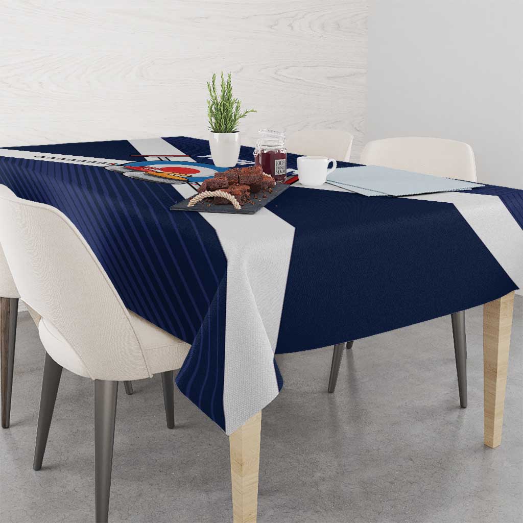 Personalized Scotland Curling Tablecloth Go Scottish Flag Style - Wonder Print Shop