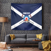 Personalized Scotland Curling Tapestry Go Scottish Flag Style - Wonder Print Shop