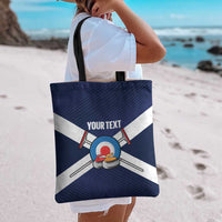 Personalized Scotland Curling Tote Bag Go Scottish Flag Style - Wonder Print Shop