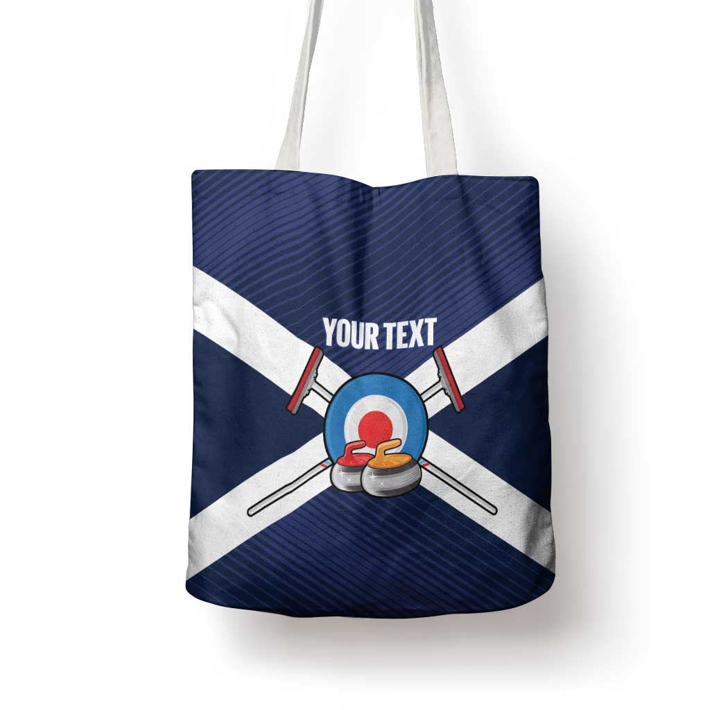 Personalized Scotland Curling Tote Bag Go Scottish Flag Style - Wonder Print Shop