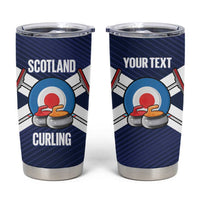 Personalized Scotland Curling Tumbler Cup Go Scottish Flag Style - Wonder Print Shop