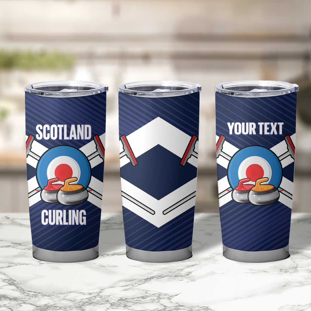 Personalized Scotland Curling Tumbler Cup Go Scottish Flag Style - Wonder Print Shop