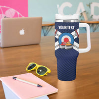 Personalized Scotland Curling Tumbler With Handle Go Scottish Flag Style - Wonder Print Shop