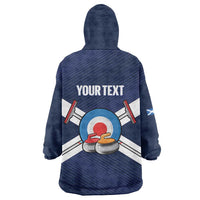 Personalized Scotland Curling Wearable Blanket Hoodie Go Scottish Flag Style - Wonder Print Shop