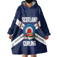 Personalized Scotland Curling Wearable Blanket Hoodie Go Scottish Flag Style - Wonder Print Shop