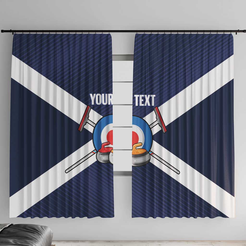 Personalized Scotland Curling Window Curtain Go Scottish Flag Style - Wonder Print Shop