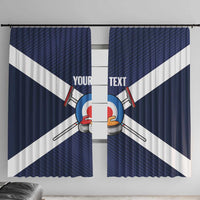 Personalized Scotland Curling Window Curtain Go Scottish Flag Style - Wonder Print Shop