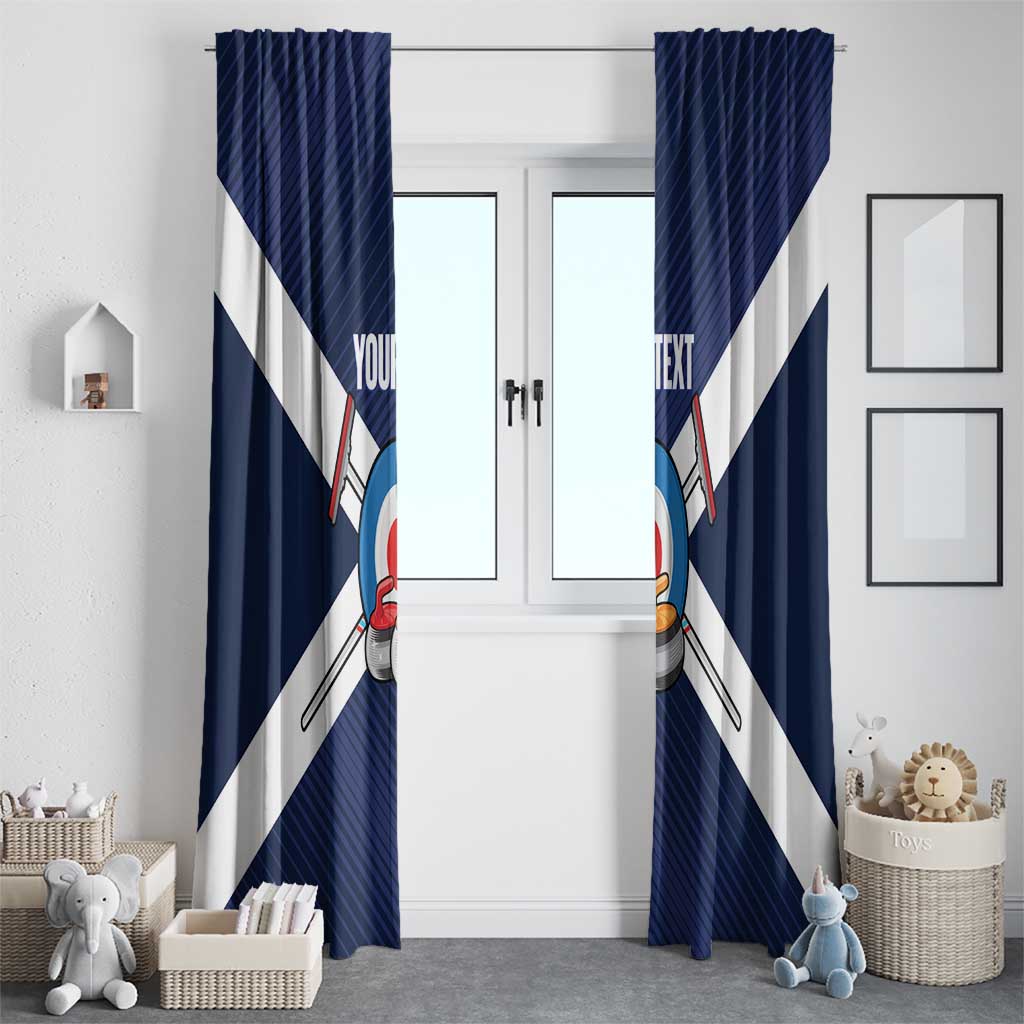 Personalized Scotland Curling Window Curtain Go Scottish Flag Style - Wonder Print Shop