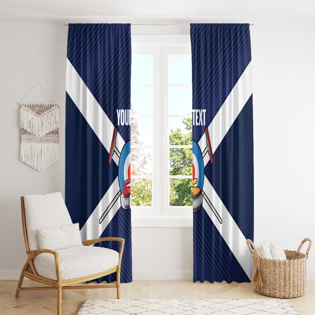 Personalized Scotland Curling Window Curtain Go Scottish Flag Style - Wonder Print Shop