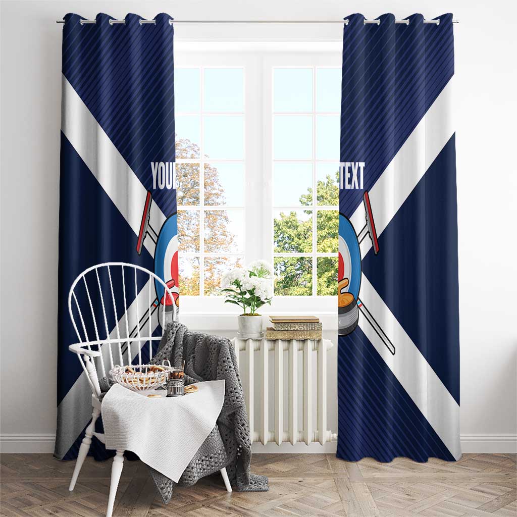 Personalized Scotland Curling Window Curtain Go Scottish Flag Style - Wonder Print Shop