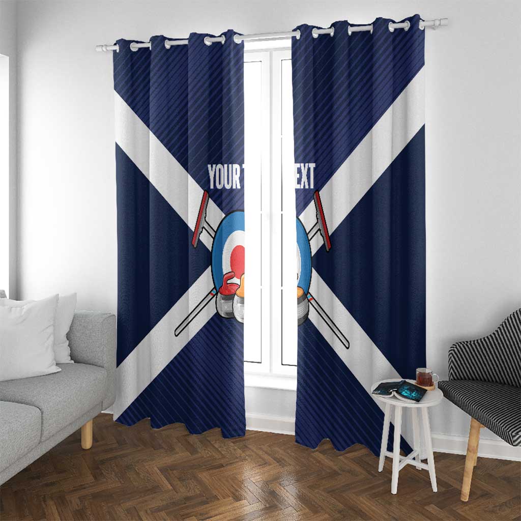 Personalized Scotland Curling Window Curtain Go Scottish Flag Style - Wonder Print Shop