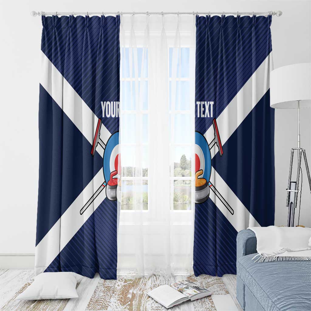 Personalized Scotland Curling Window Curtain Go Scottish Flag Style - Wonder Print Shop