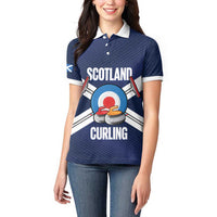 Personalized Scotland Curling Women Polo Shirt Go Scottish Flag Style - Wonder Print Shop