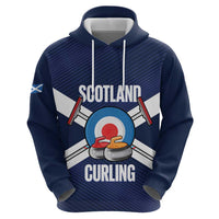 Personalized Scotland Curling Zip Hoodie Go Scottish Flag Style - Wonder Print Shop