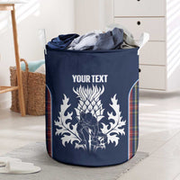 Custom Scotland Curling Laundry Basket Scottish Thistle Mix Tartan Pattern - Wonder Print Shop