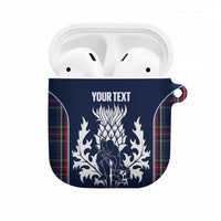 Custom Scotland Curling AirPods Case Scottish Thistle Mix Tartan Pattern - Wonder Print Shop
