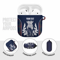 Custom Scotland Curling AirPods Case Scottish Thistle Mix Tartan Pattern - Wonder Print Shop