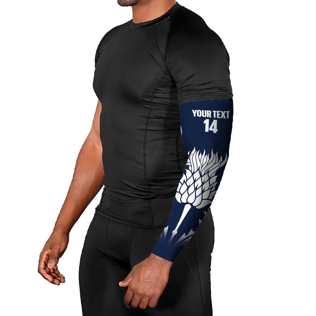 Custom Scotland Curling Arm Sleeves Scottish Thistle Mix Tartan Pattern - Wonder Print Shop